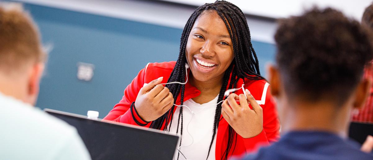 Student smiling